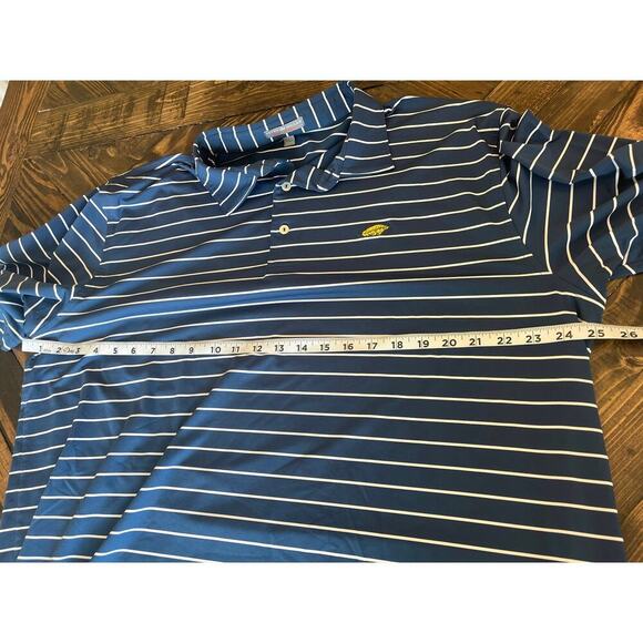 Peter Millar Summer Comfort Striped Golf Performance Polo Men XL Preppy Money - Picture 4 of 8